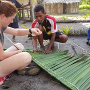 Alanna making tiles buna village